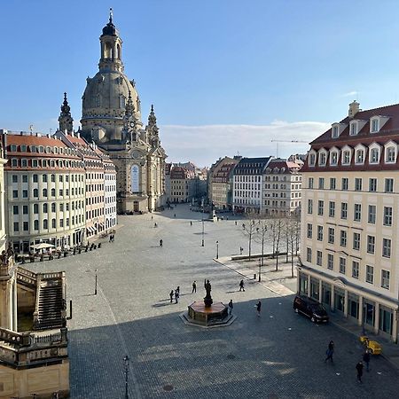 Luxus Suite Mit Einmaligem Blick Auf Die Frauenkirche Dresden Exterior photo