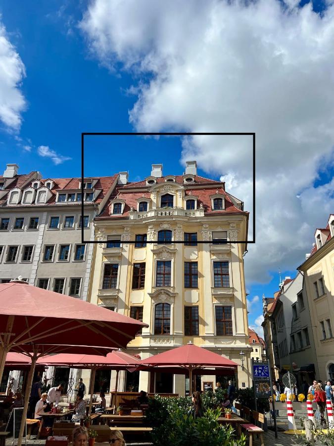 Luxus Suite Mit Einmaligem Blick Auf Die Frauenkirche Dresden Exterior photo
